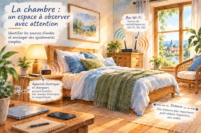 ondes electromagnetiques chambre